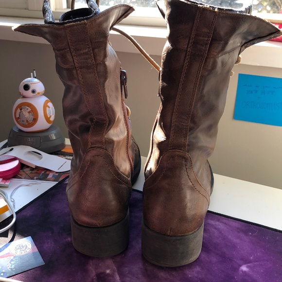 Laced Up Brown Booties - Picture 3 of 5